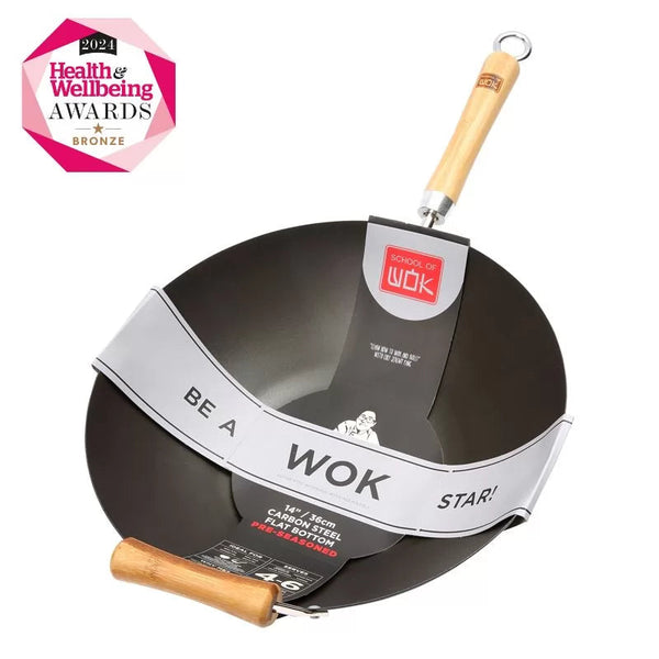 School of Wok Pre-Seasoned Wok 36cm