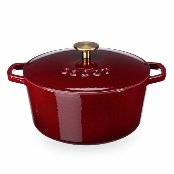 Sabor Classic Gjutjärnsgryta 4,4 L mörk röd