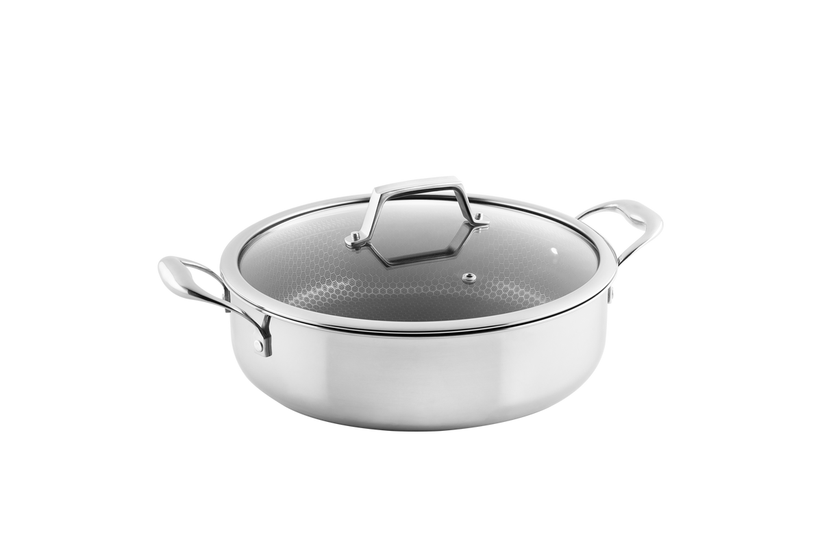 Hâws Santo Djup Sauté‑panna 28 cm med handtag och lock Hybridbeläggning