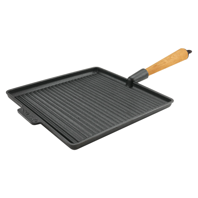 Carl Victor Gjutjärn Gjutjärns Fyrkantig Grillpanna 28x28 cm Bokhandtag