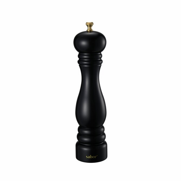 Sabor Pepparkvarn D6,5 H25 cm, Bøk, karbonstål, stål 18/8, svart