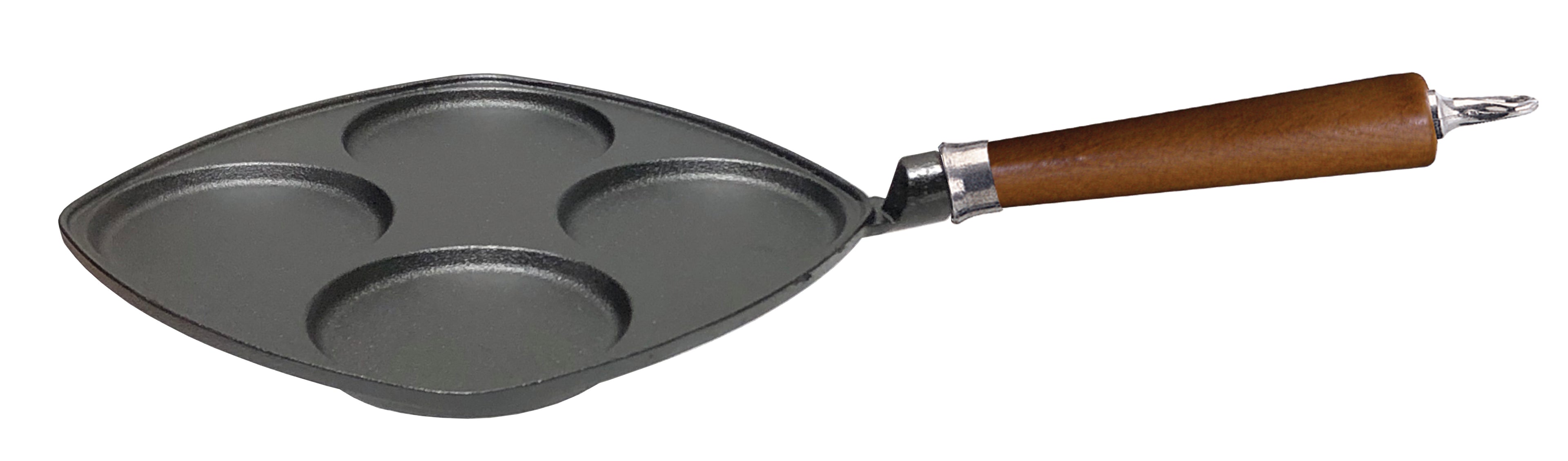 Ronneby Bruk Ägg- & blinipanna, 4 urtag Bok Brun 25x25