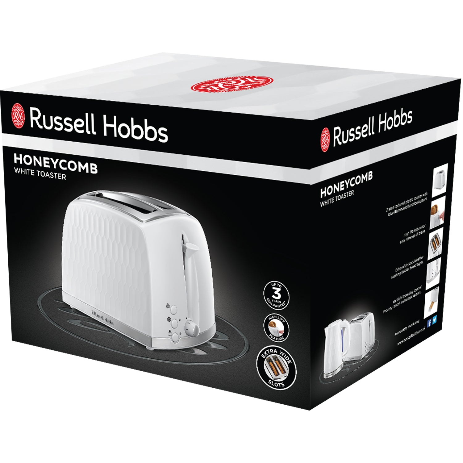 Russell Hobbs – Brödrost 2skivors 26060-56 Honeycomb Toaster