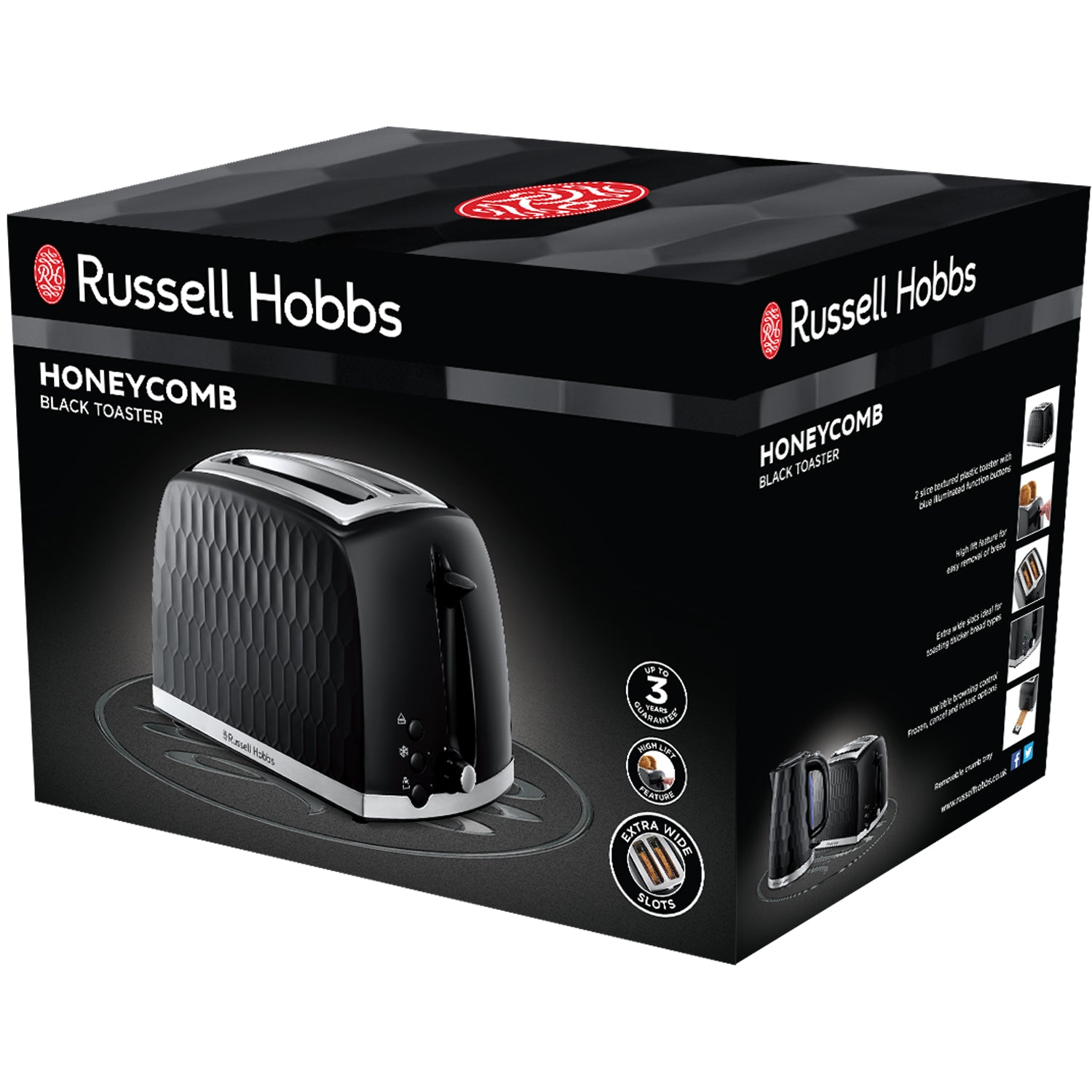 Russell Hobbs – Brödrost 2skivors 26061-56 Honeycomb Toaster