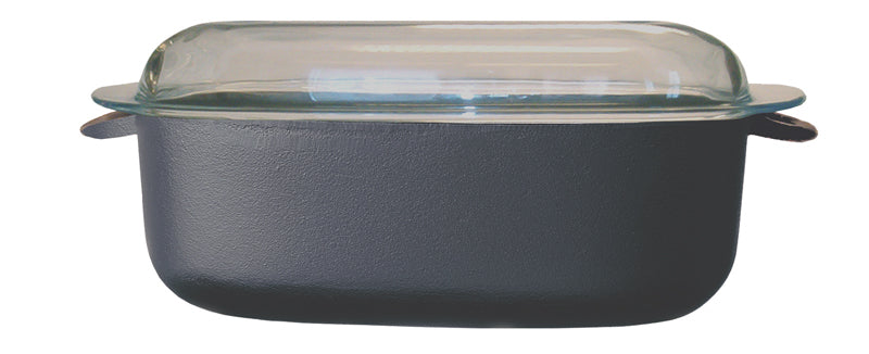 Ronneby Bruk Oval gryta 5,5 L med glaslock Gjutjärn 33x22x11
