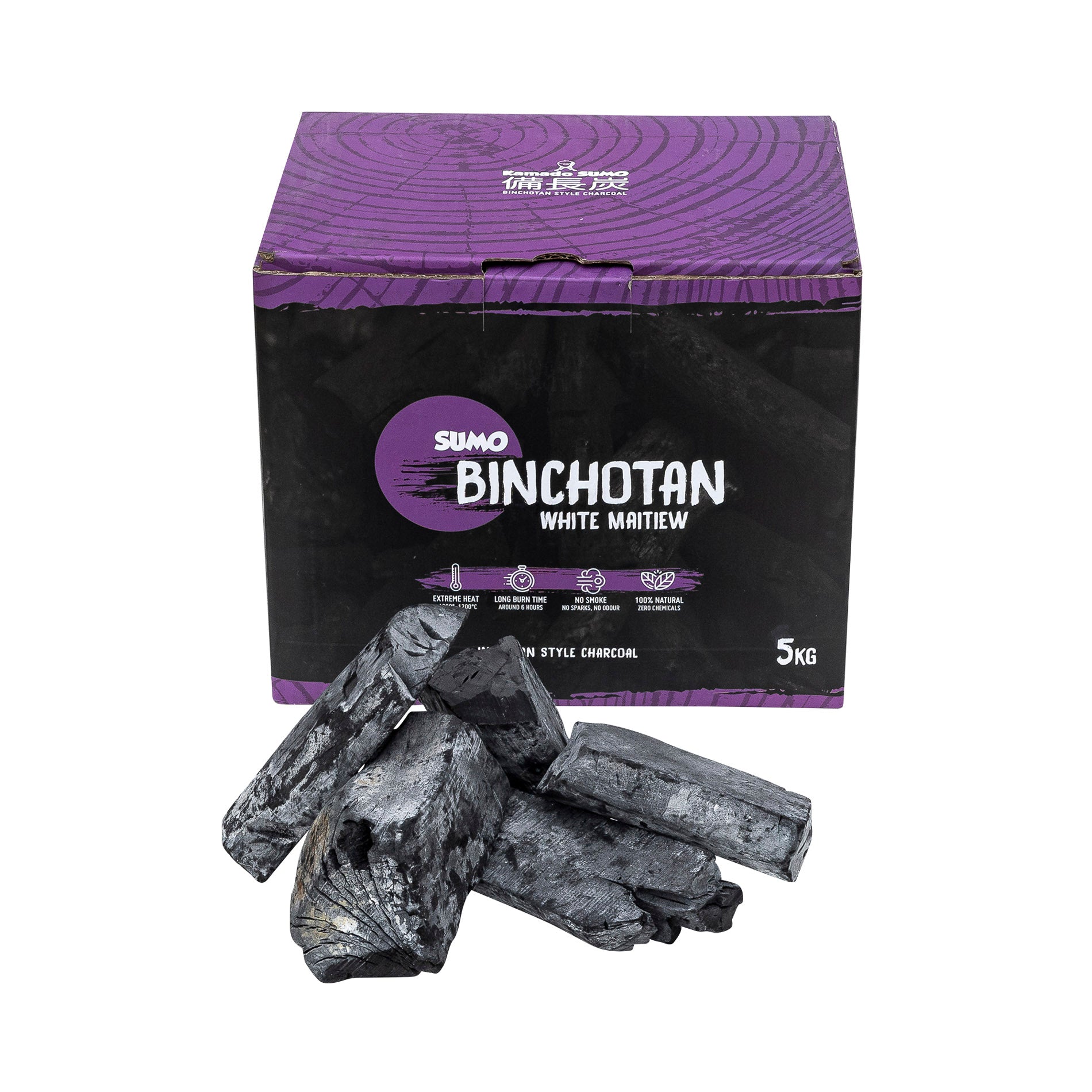 Kamado Sumo Binchotan White Maitiew 5 kg