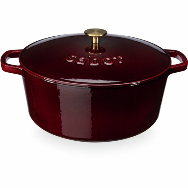 Sabor Classic Gjutjärnsgryta 6,7 L mörk röd