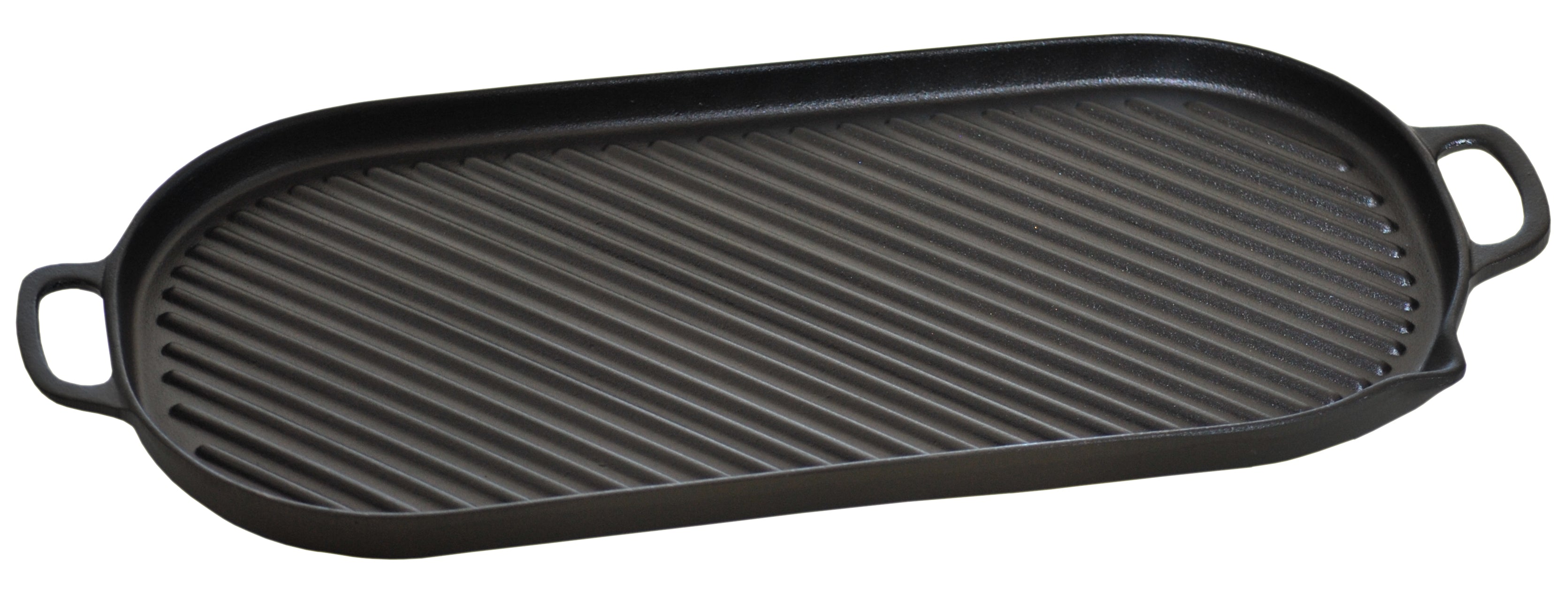 Ronneby Bruk Grillplatta med handtag & hällpip Gjutjärn 23x47