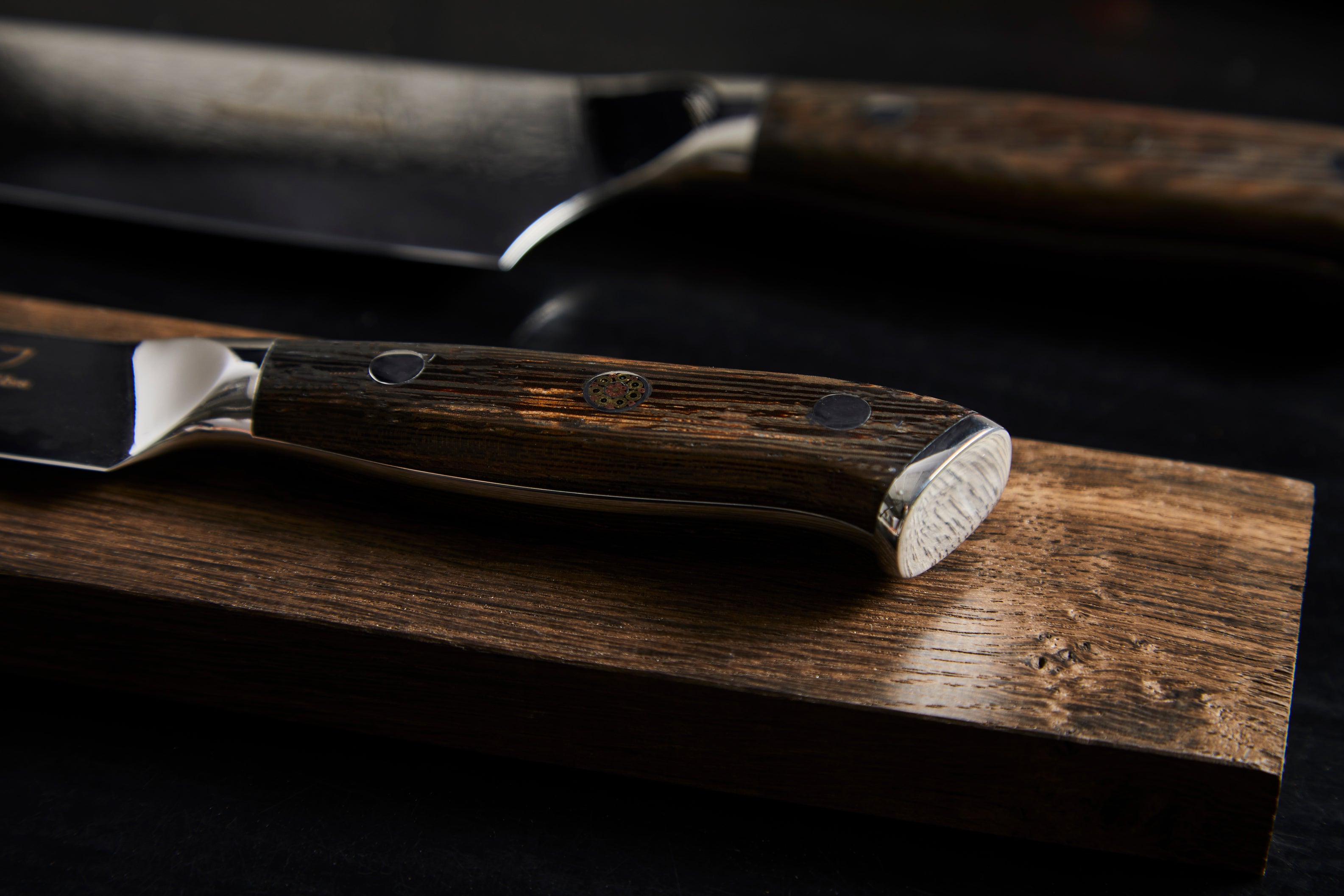 Damascus by Hâws Kockkniv 32 cm + Allkniv 24 cm Wengé