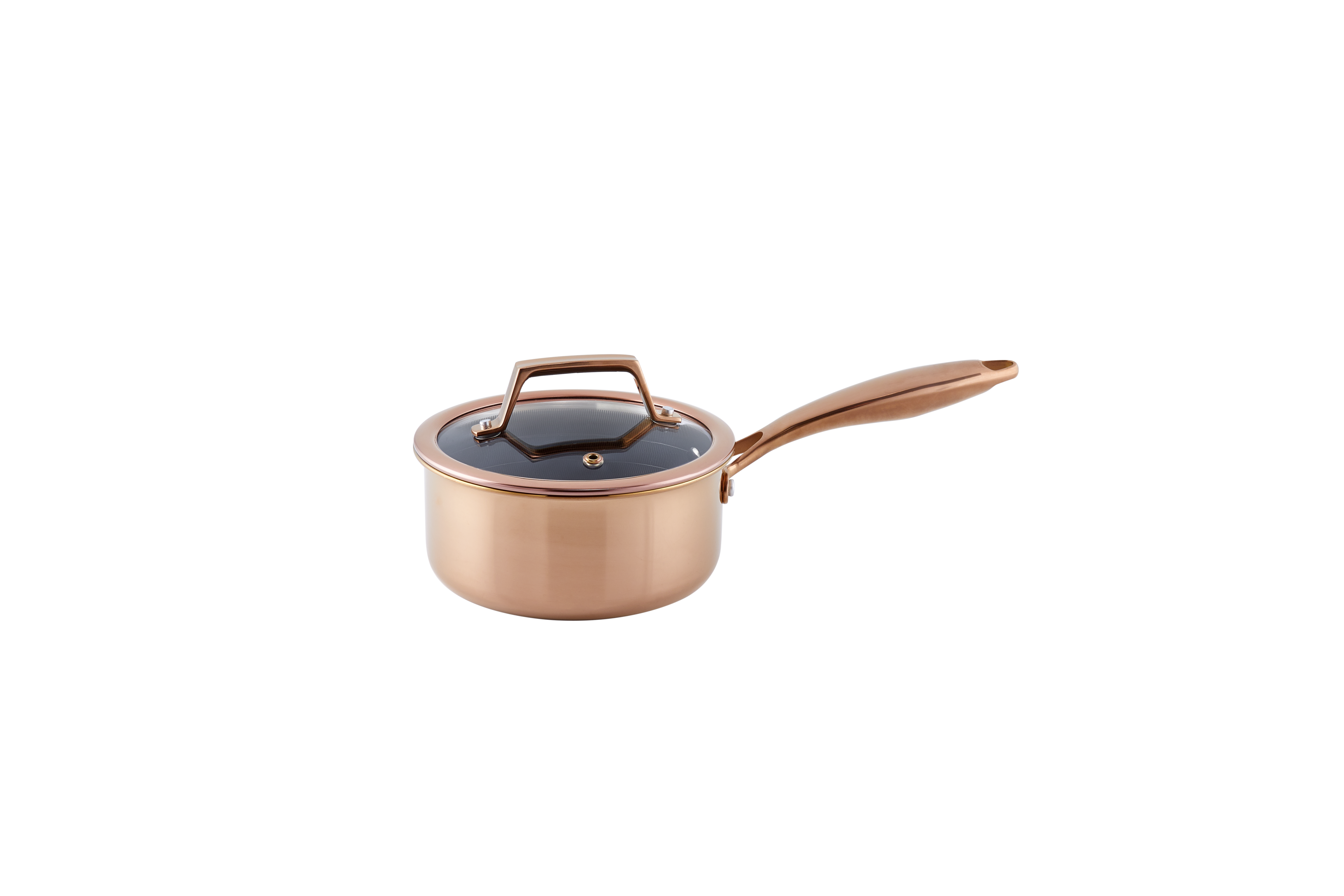 Hâws Santo Kastrull 1,5 L med lock Hybridbeläggning Rose Gold