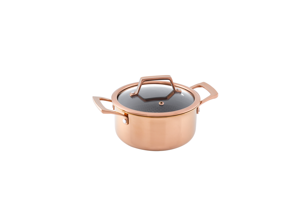 Hâws Santo Gryta 2,2 L med lock Hybridbeläggning Rose Gold
