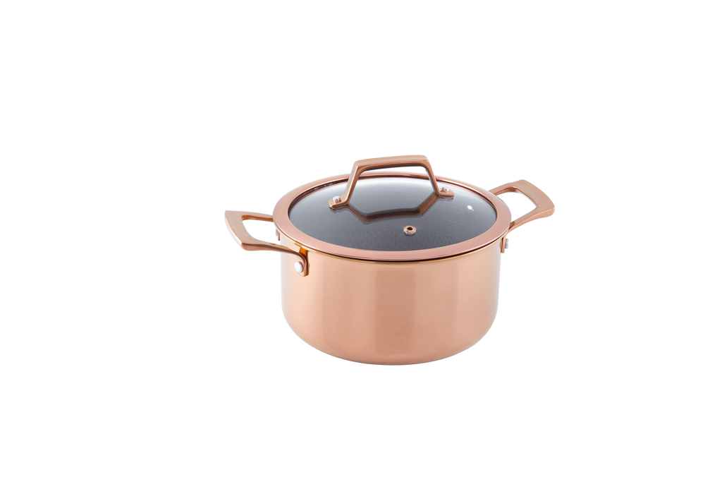 Hâws Santo Gryta 3,4 L med lock Hybridbeläggning Rose Gold