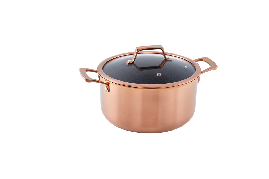 Hâws Santo Gryta 5,8 L med lock Hybridbeläggning Rose Gold