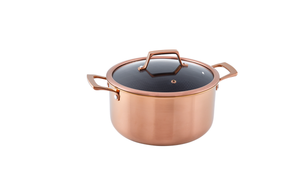 Hâws Santo Gryta 5,8 L med lock Hybridbeläggning Rose Gold