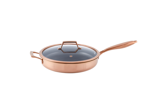 Hâws Santo Sauté‑panna 24 cm med lock Hybridbeläggning Rose Gold