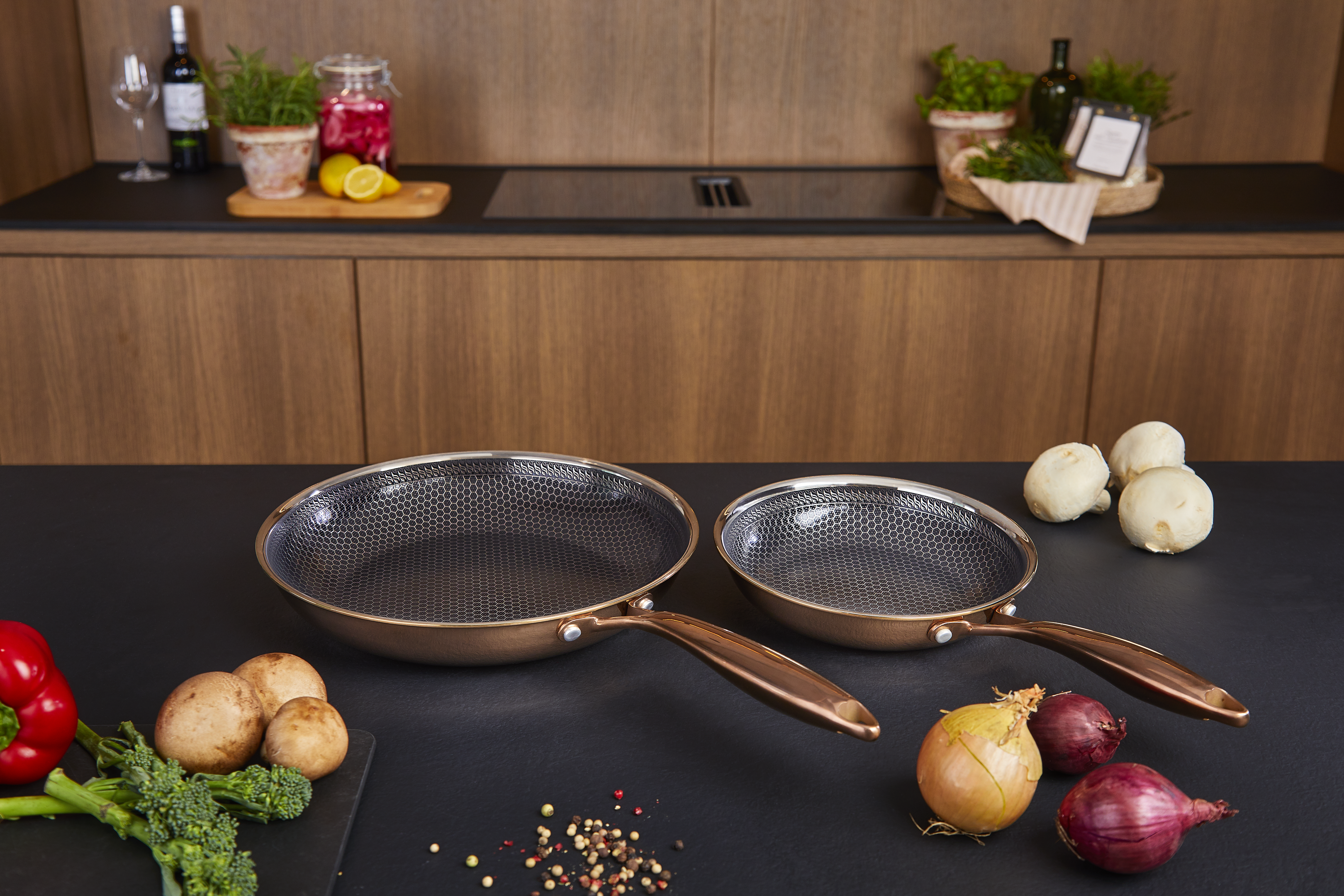 Hâws Santo Stekpanneset 20+28 cm Hybridbeläggning Rose Gold