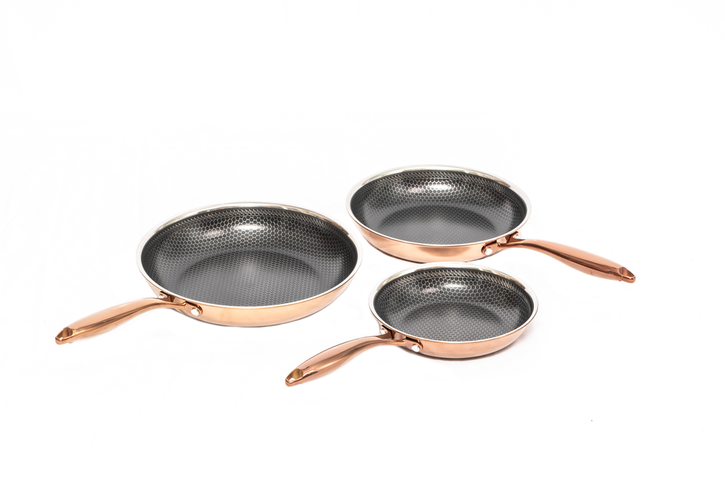 Hâws Santo Stekpanneset 20+24+28 cm Hybridbeläggning Rose Gold