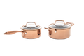 Hâws Santo Set: Kastrull 1,5 L & Gryta 2,2 L med lock Hybridbeläggning Rose Gold