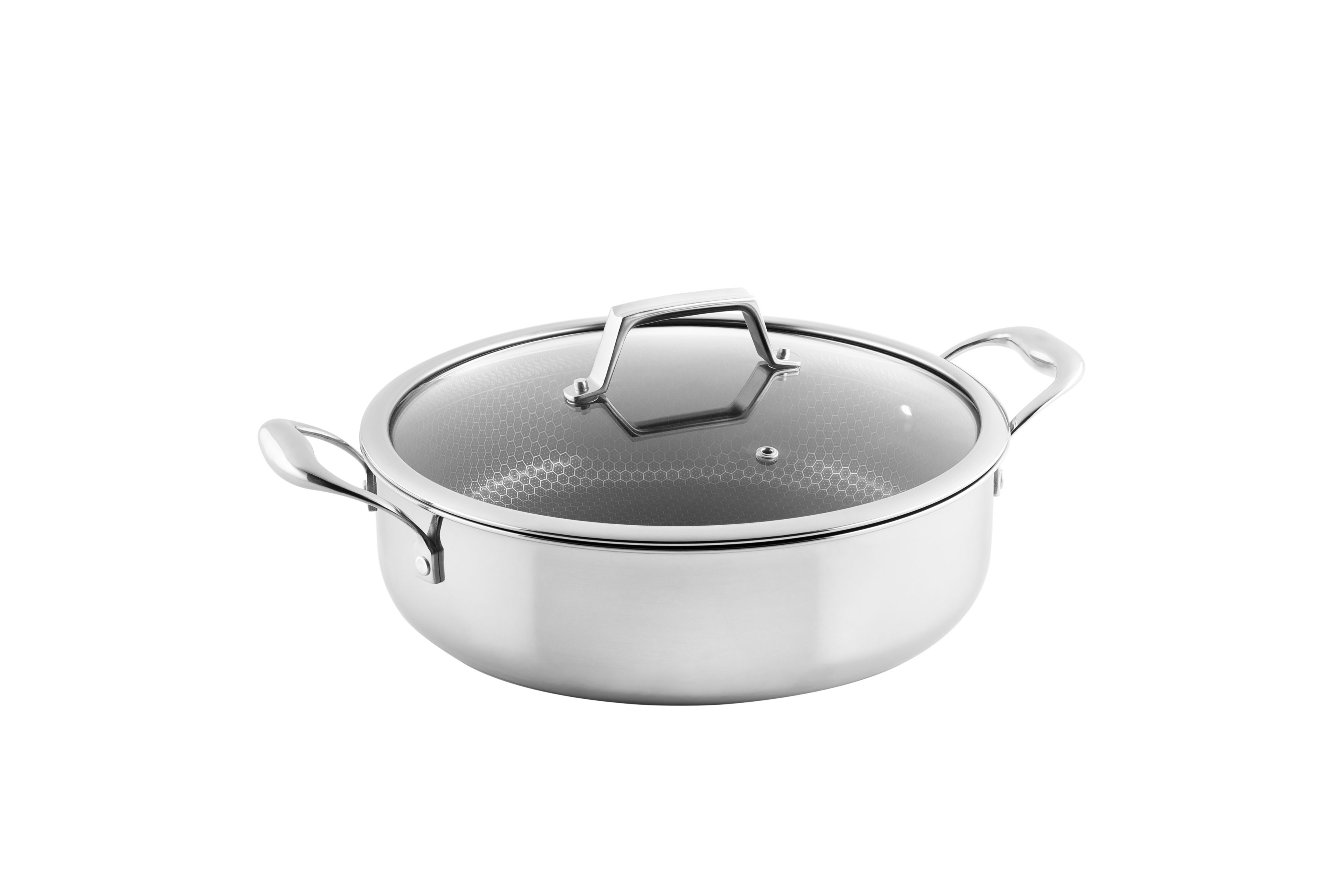 Hâws Santo Djup Sauté‑panna 28 cm med handtag och lock Hybridbeläggning