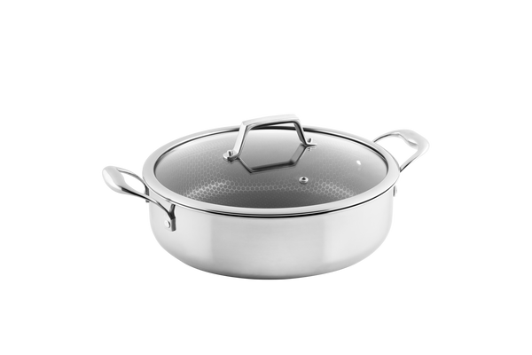 Hâws Santo Djup Sauté‑panna 28 cm med handtag och lock Hybridbeläggning