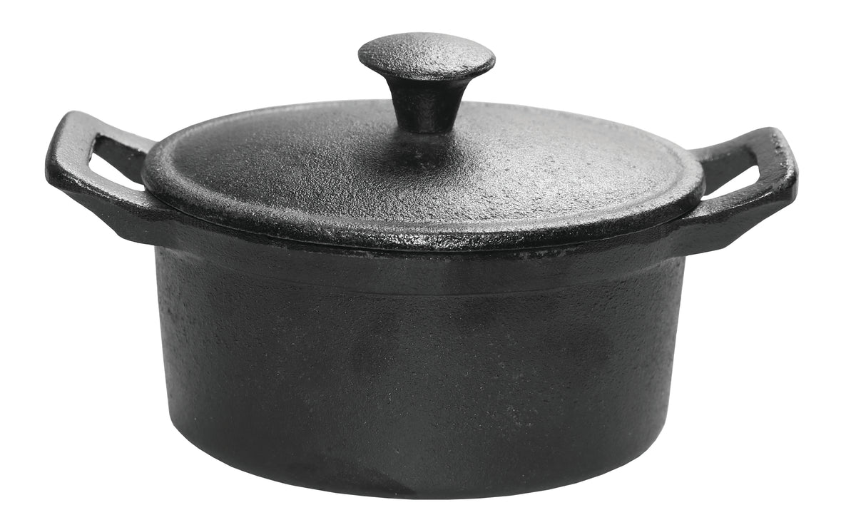 Ronneby Bruk Gryta med lock, oval Gjutjärn 12x9x6