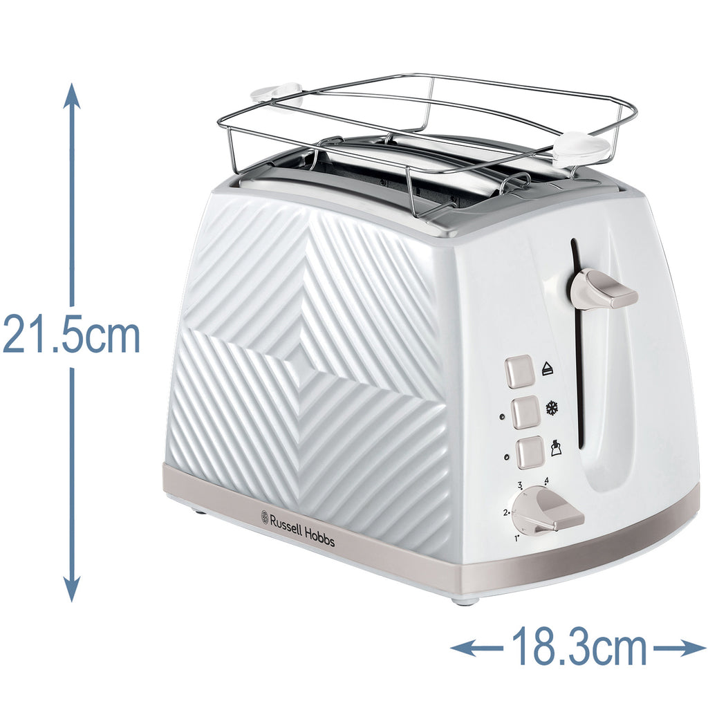 Russell Hobbs – Brödrost Vit Groove 2S Toast 26391-56