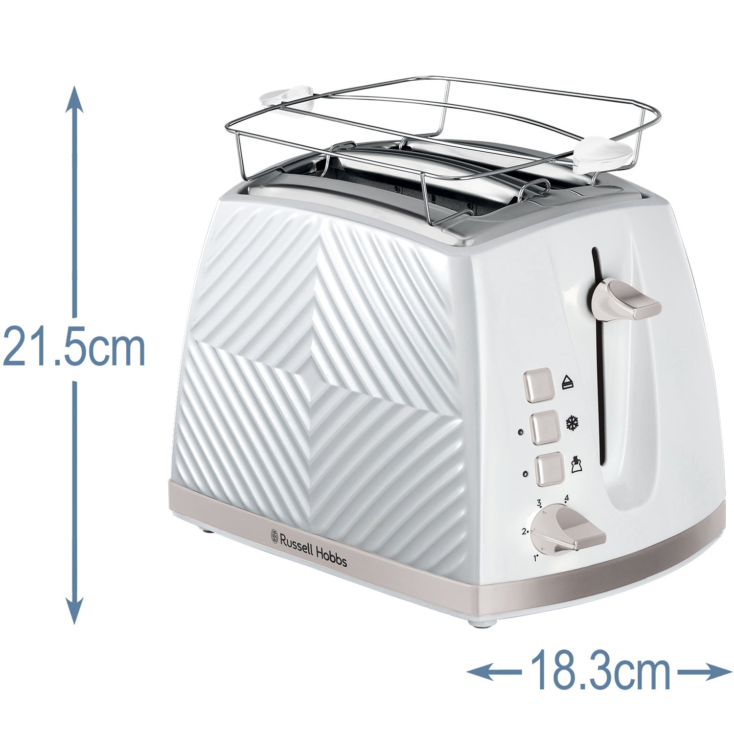 Russell Hobbs – Brödrost Vit Groove 2S Toast 26391-56