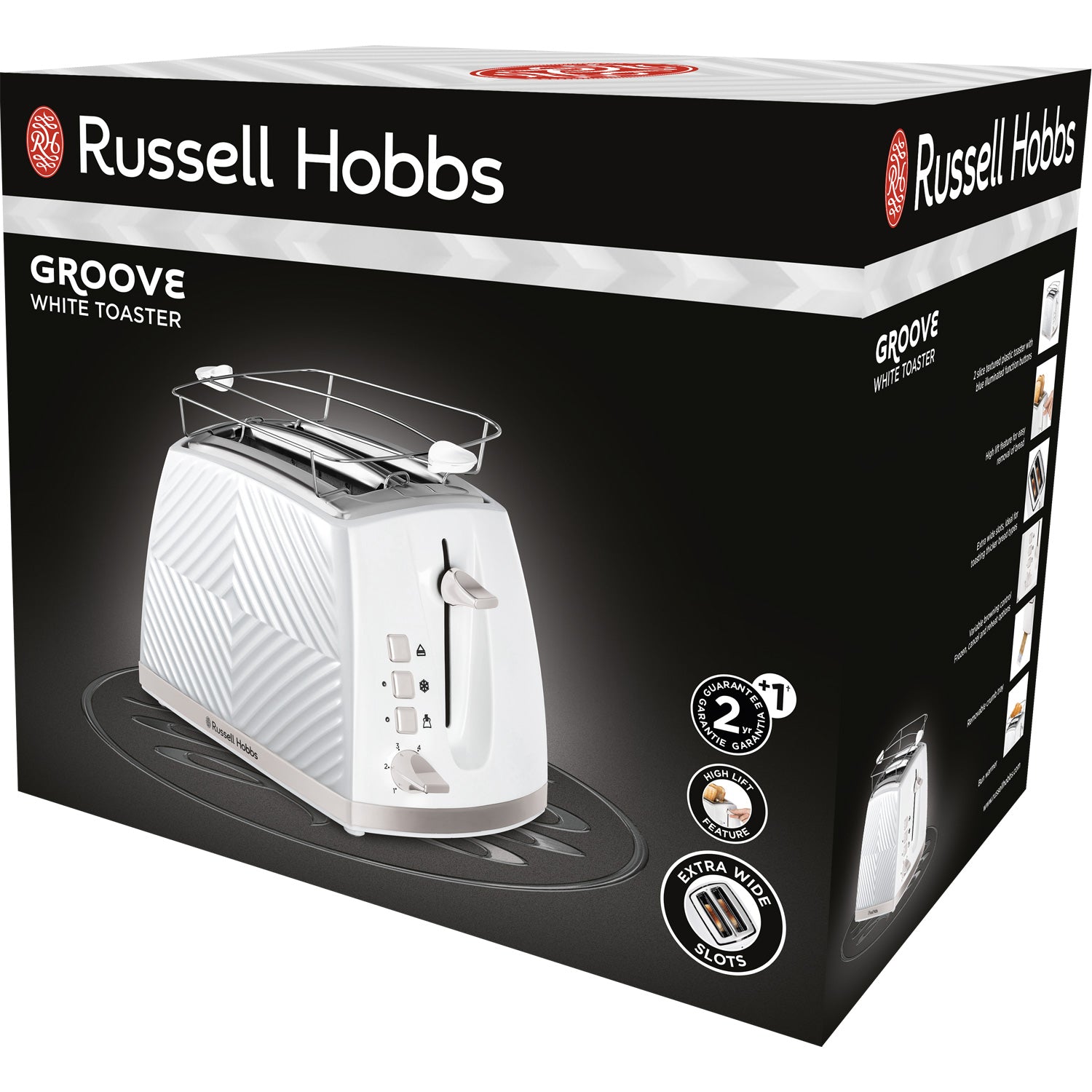 Russell Hobbs – Brödrost Vit Groove 2S Toast 26391-56