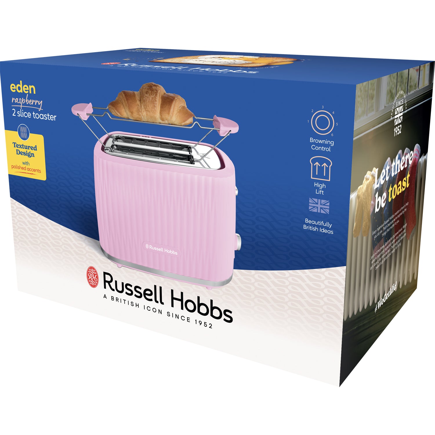 Russell Hobbs – Brödrost 27372-56 Eden 2S Toaster Raspberry