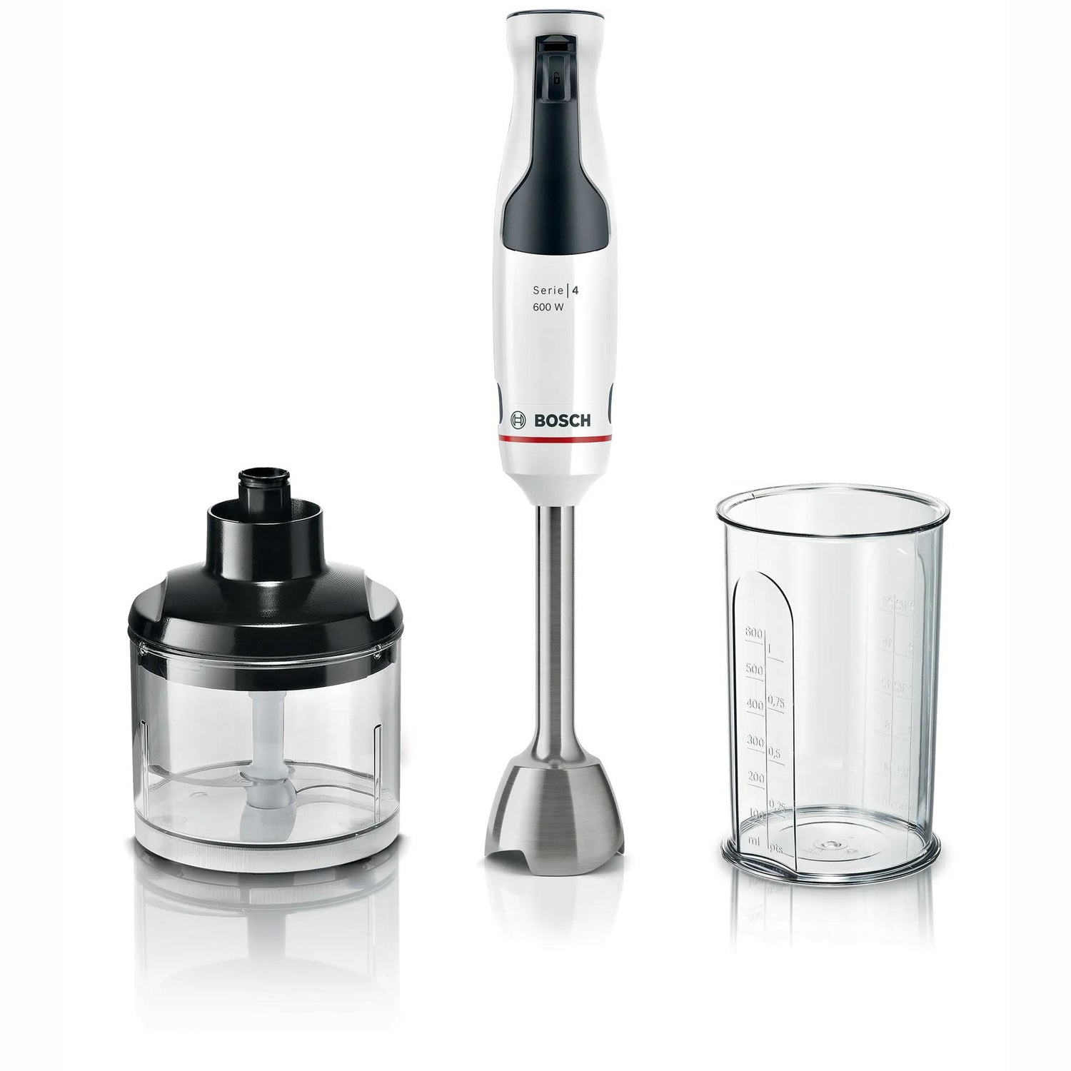 Bosch – Stavmixer paket MSM4W220 inkl bunke &amp; mini hack 800Watt