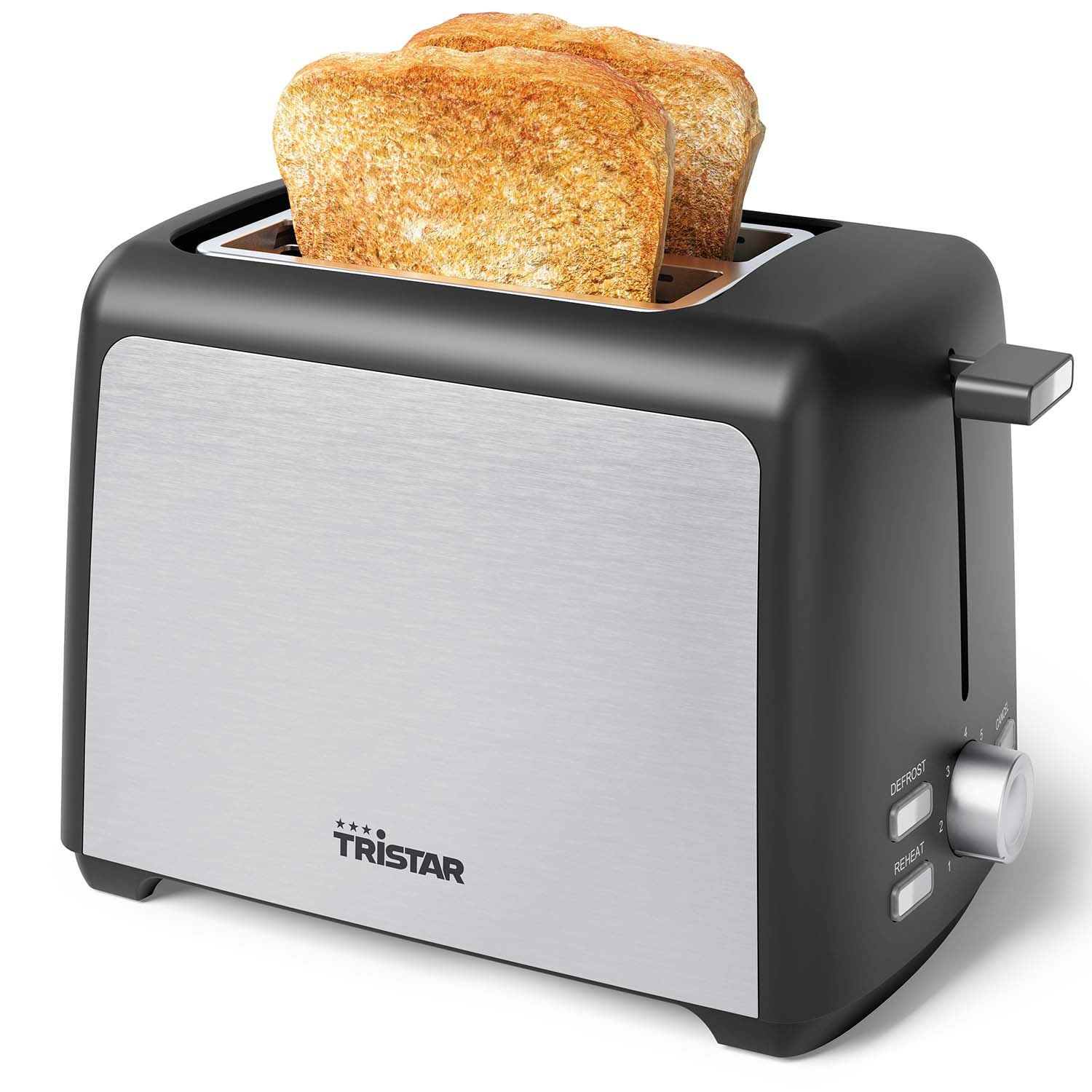 Tristar – Brödrost 2 skivors 800W Rostfri - BR-1058