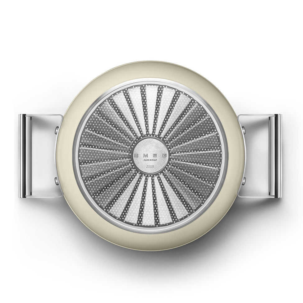Smeg Keramisk Gryta 24 cm Non-Stick - Creme