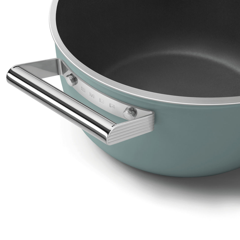 Smeg Keramisk Gryta 24 cm Non-Stick - Emerald Green