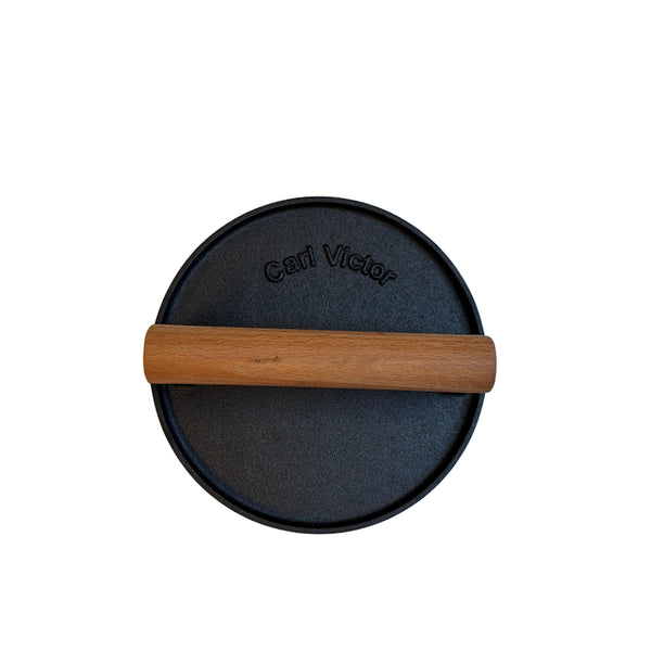 Carl Victor Gjutjärn Gjutjärns Hamburgarpress Flat Preseasoned 17,5cm