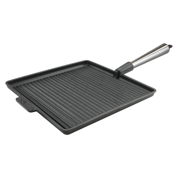 Carl Victor Gjutjärn Gjutjärns Fyrkantig Grillpanna 28x28 cm Stålhandtag