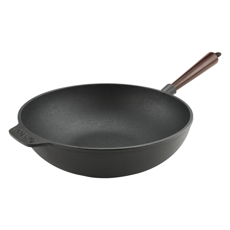Carl Victor Gjutjärn Gjutjärns Wokpanna 30cm Trähandtag