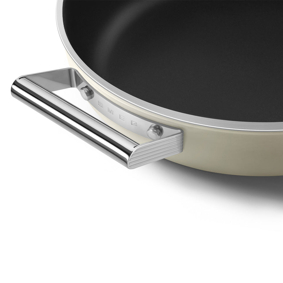 Smeg Keramisk Traktörpanna 28 cm Non-Stick - Creme