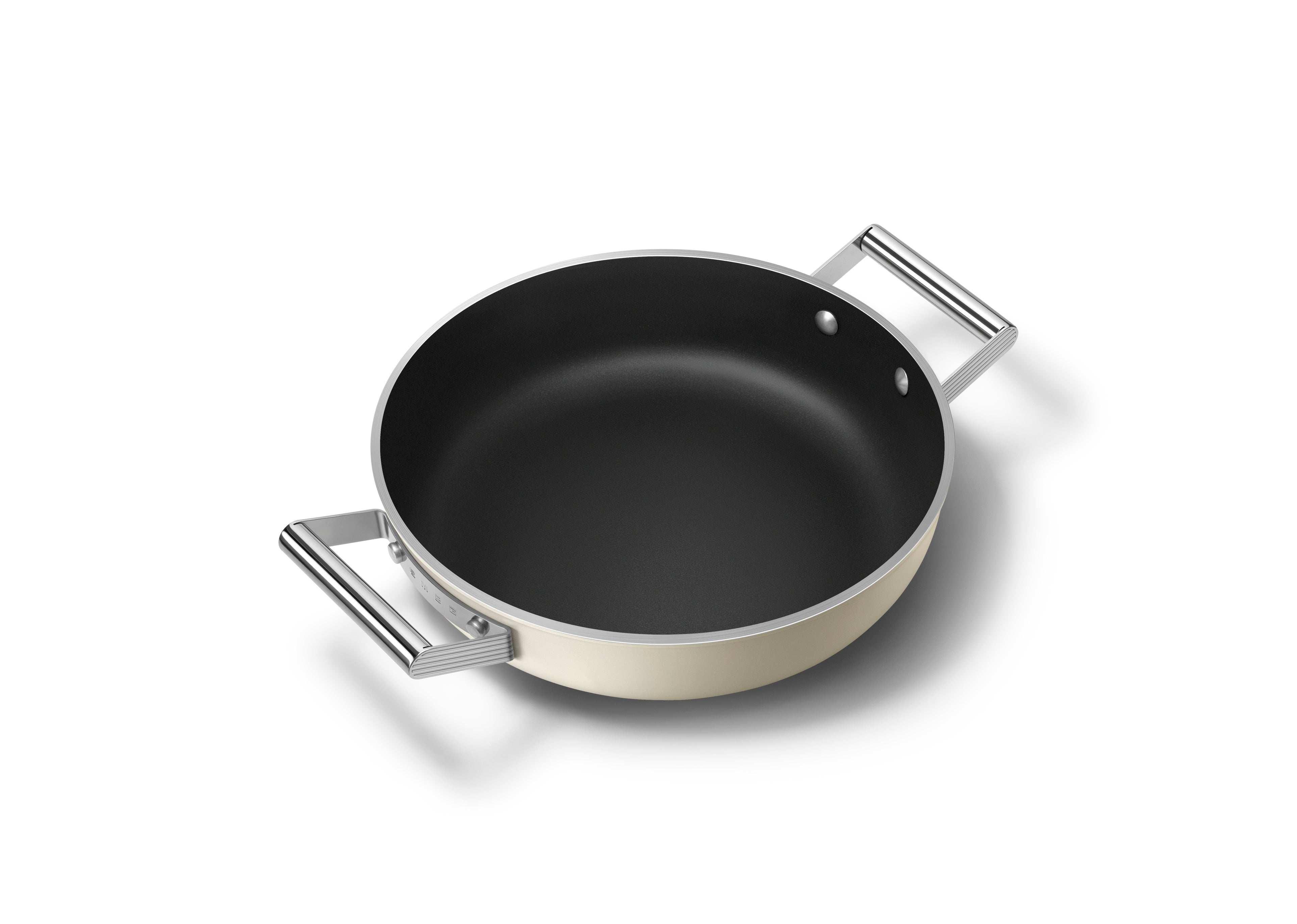 Smeg Keramisk Traktörpanna 28 cm Non-Stick - Creme