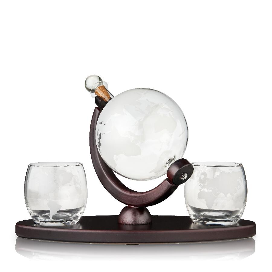 Viski Globe dekanter och whiskyglas, set