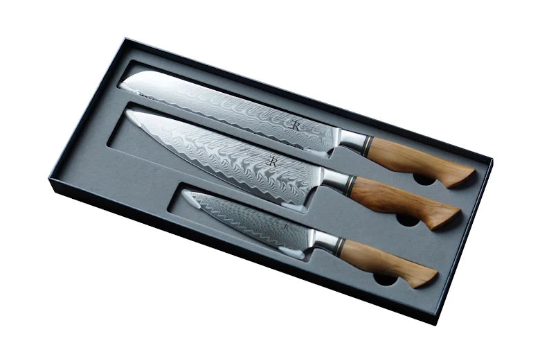 Ryda Knives (ST650) Lyxset - Brödkniv, Kockkniv & Allkniv