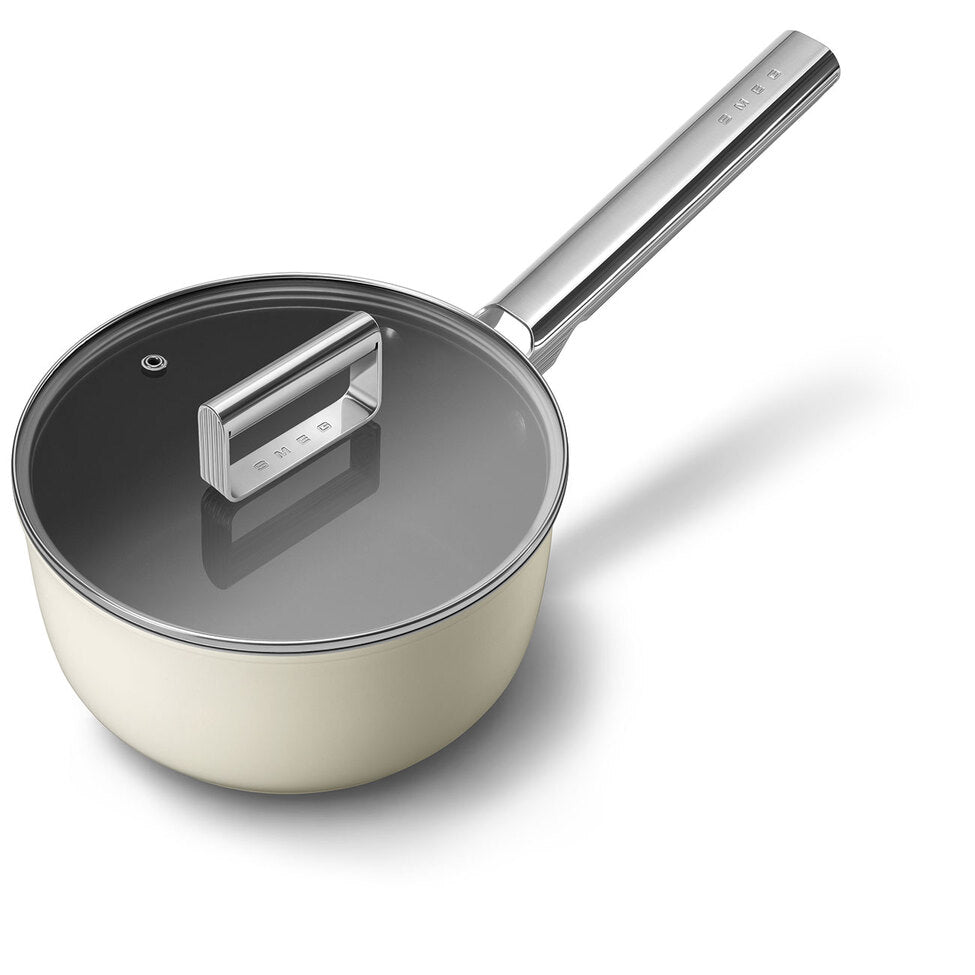 Smeg Keramisk Kastrull 20 cm Non-Stick - Creme