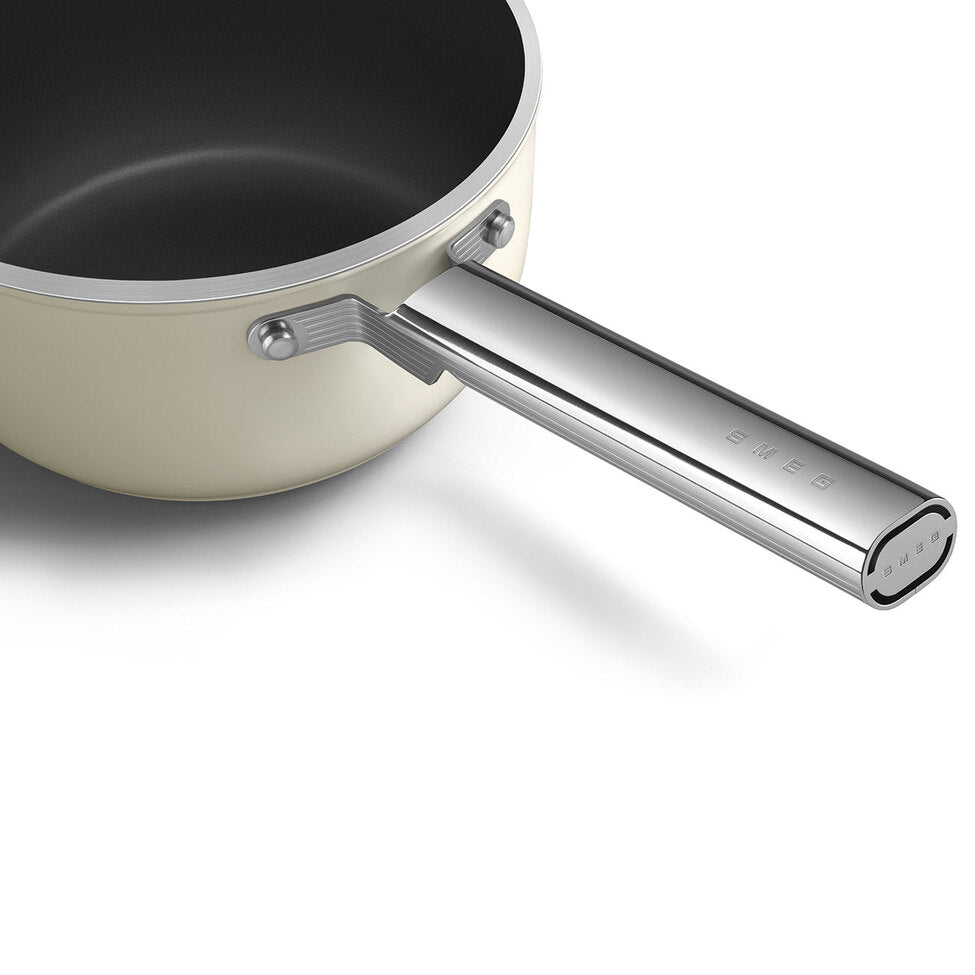 Smeg Keramisk Kastrull 20 cm Non-Stick - Creme
