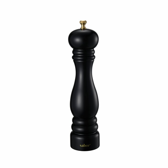 Sabor Pepparkvarn D6,5 H25 cm, Bøk, karbonstål, stål 18/8, svart