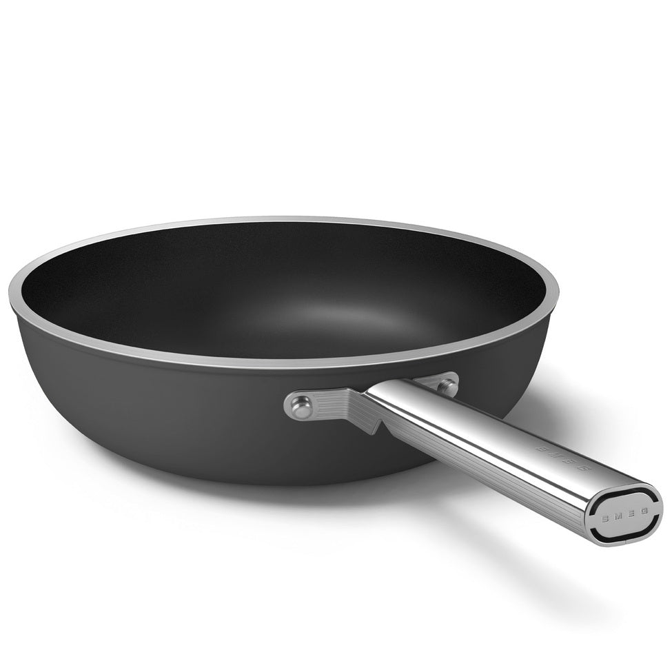 Smeg Keramisk Wok 30 cm Non-Stick - Svart