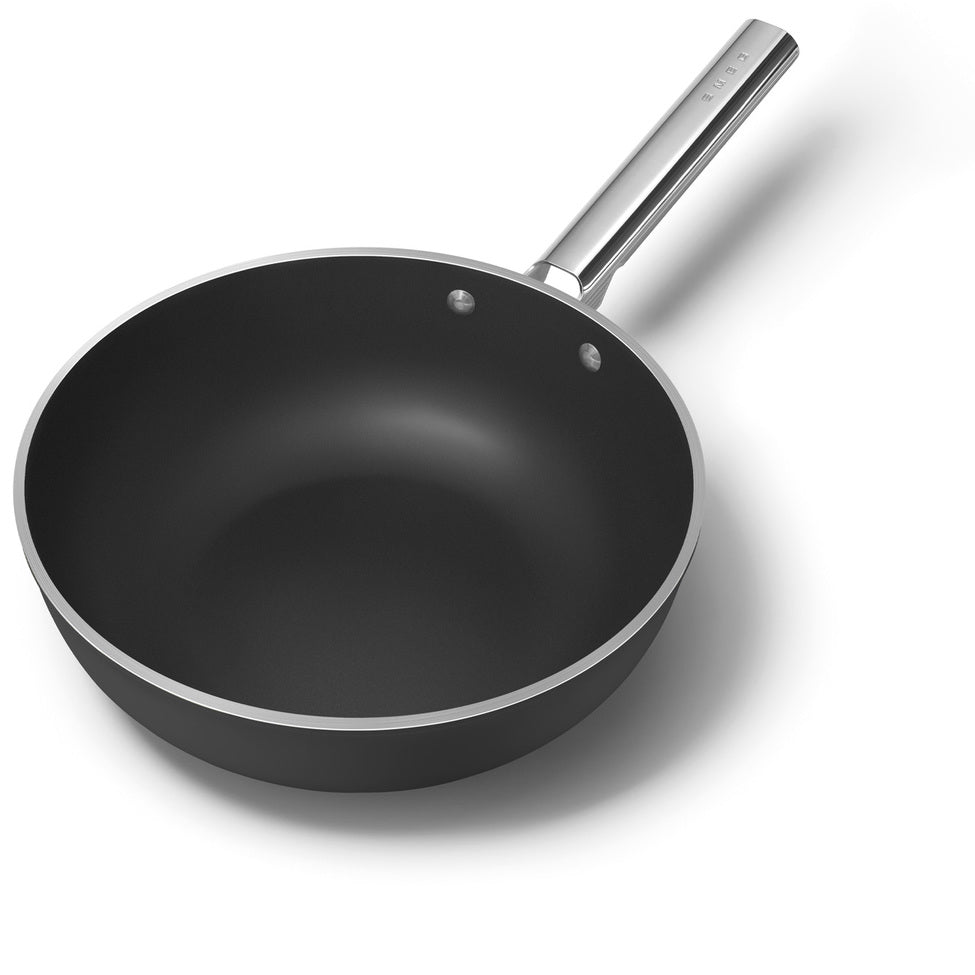 Smeg Keramisk Wok 30 cm Non-Stick - Svart
