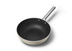 Smeg Keramisk Wok 30 cm Non-Stick - Creme