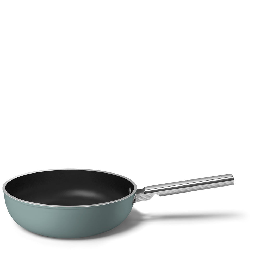 Smeg Keramisk Wok 30 cm Non-Stick - Emerald Green