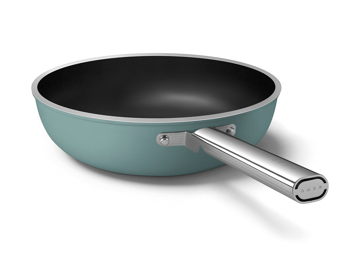 Smeg Keramisk Wok 30 cm Non-Stick - Emerald Green