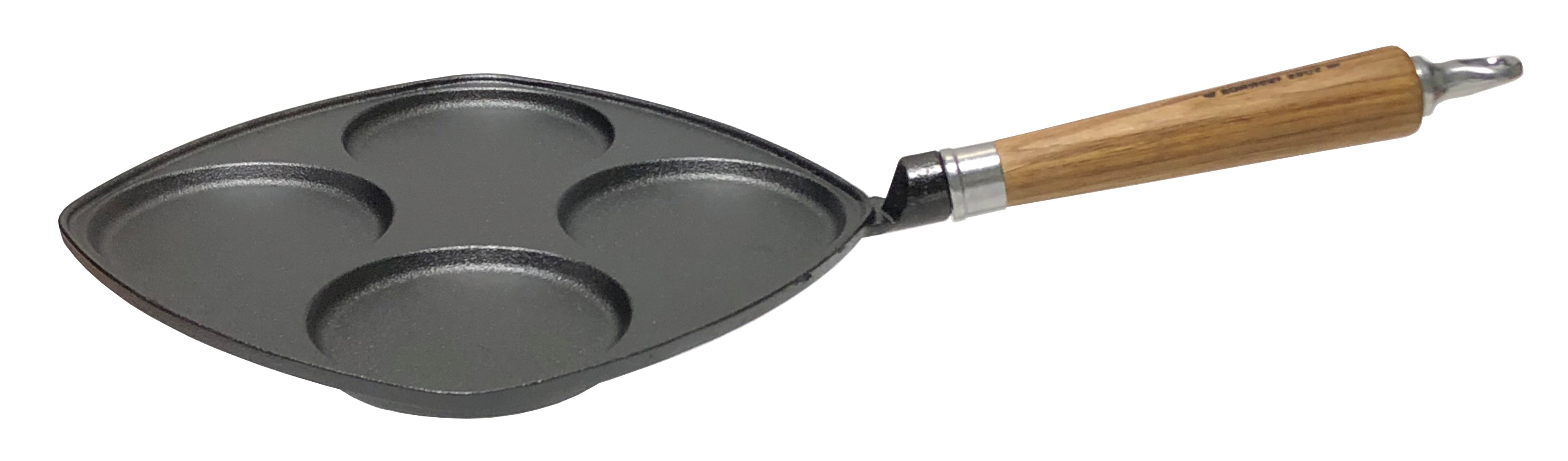 Ronneby Bruk Ägg- & blinipanna, 4 urtag, Exclusive Line Ek Natur 25x25