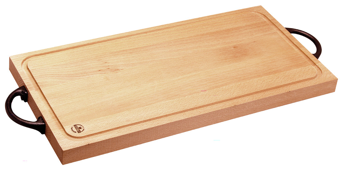 Ronneby Bruk Skärbräda med dubbla gjutjärnshandtag Oljad Bok 50x25x3
